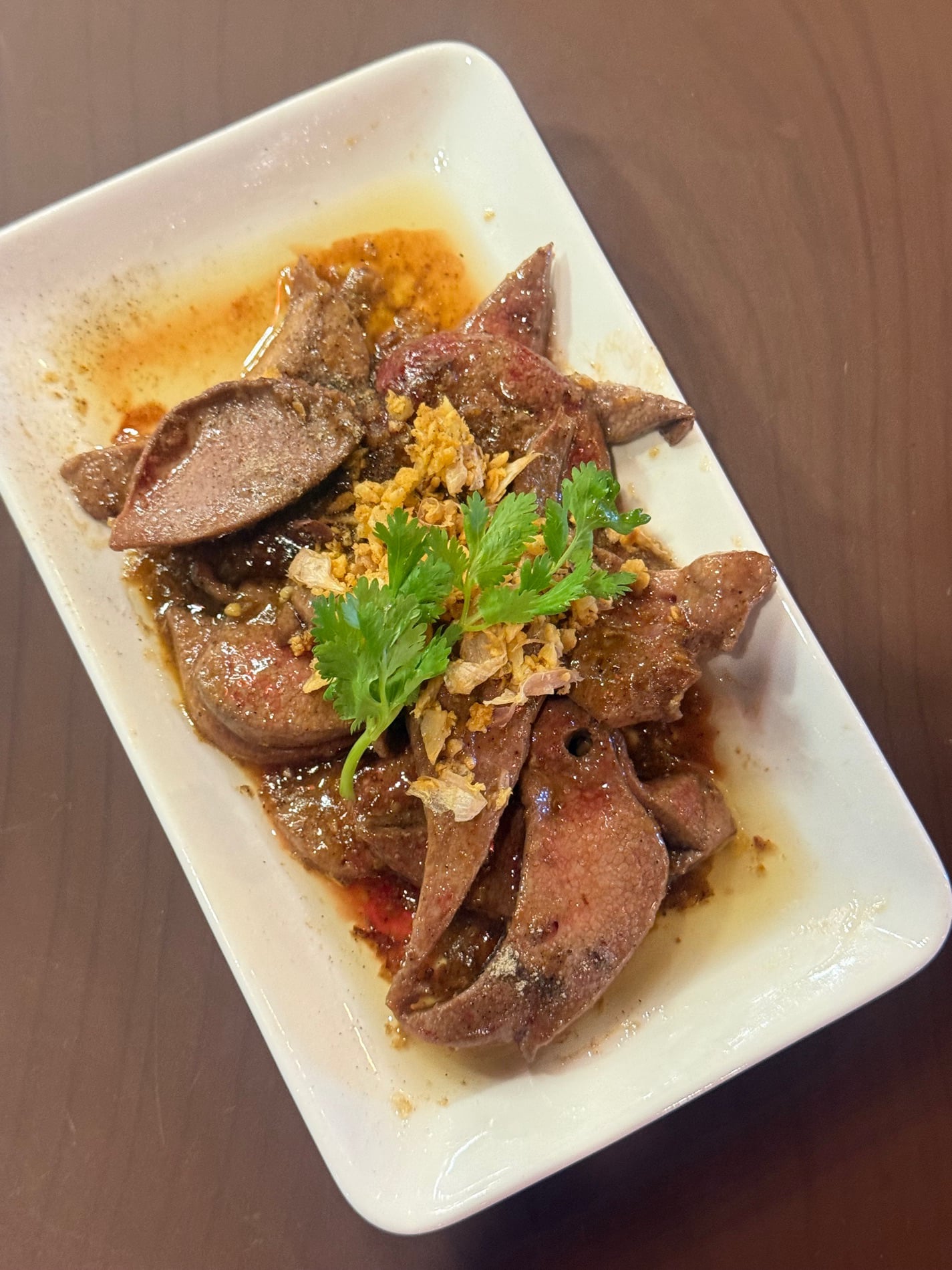 ตับนิ่มทอดกระเทียบ