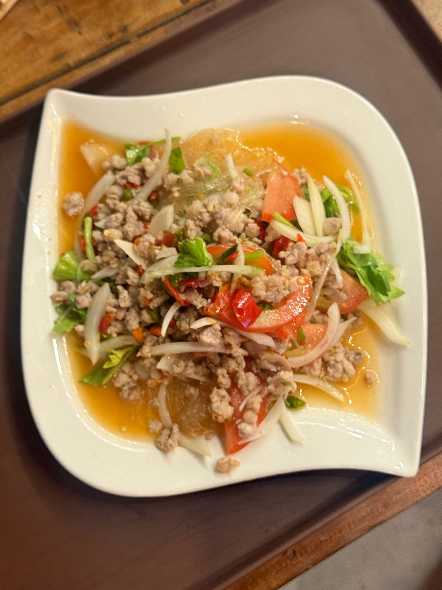 ยำวุ้นเส้นหมูสับ